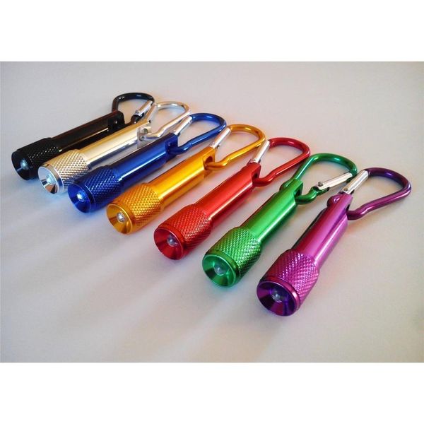 

portable mini led flashlight keychain aluminum alloy torch with carabiner ring keyrings led mini flashlight mini-light s9huf 3wlar
