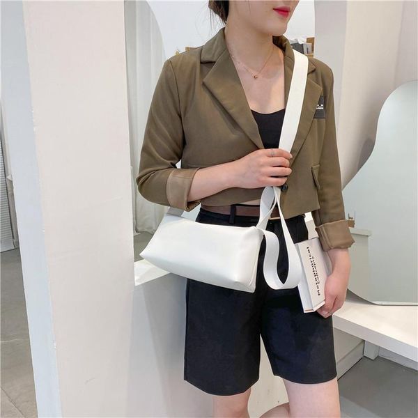 

shoulder bags 2021 fashion pillow bag solid color design cylinder messenger