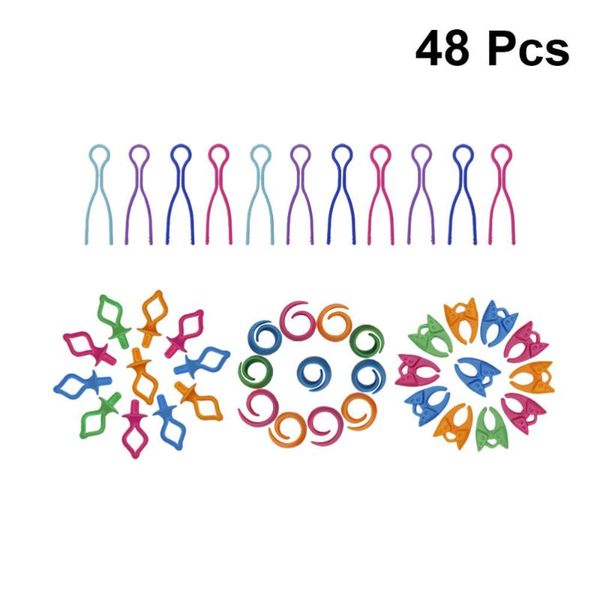 

1 set/48 pcs sewing clips bobbin clip wire clip thread spool huggers thread roller fixed sewing accessrioes bobbin, Black
