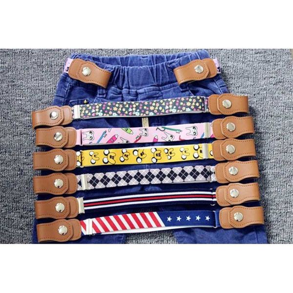 

elastic buckle stretch suspenders kids toddlers adjustable child boy and girl belts for denim pants, Black