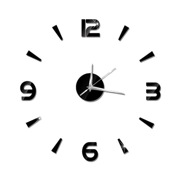 

wall clocks 3d acrylic mirror clock diy quartz watch still life modern home decoration living room stickers