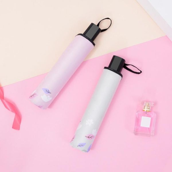 

umbrellas travel lightweight green tree leaf folding sun umbrella sunblock uv protection rain resistant cc