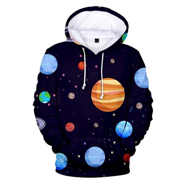 

men's hoodies & sweatshirts rocket spaceship 3d harajuku hoodie fashion children sweatshirt autumn cute pullover kids clothes, Black