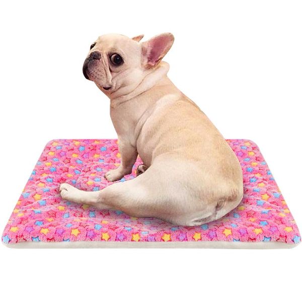 

heypet pet blanket large dog & cat bed warm winter printed puppy house for cat coral fleece dogs cushion cats pet supplies