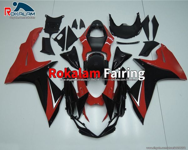 

sportbike fairings for suzuki gsxr600 gsxr750 2011 2012 2013 2014 2015 2019 gsx-r600 gsx-r750 red black body kit (injection molding)