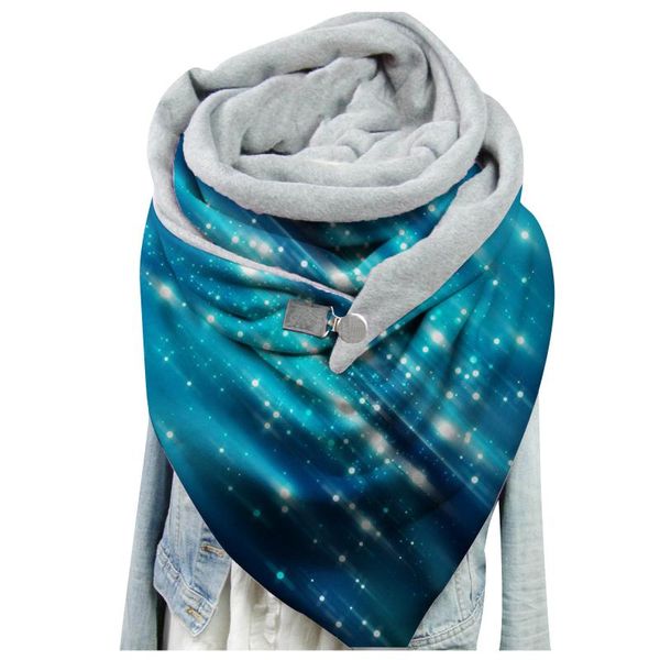 

scarves women wraps scarf autumn winter buttons soft shawls star print casual warm retro female shawl thick blanket, Blue;gray