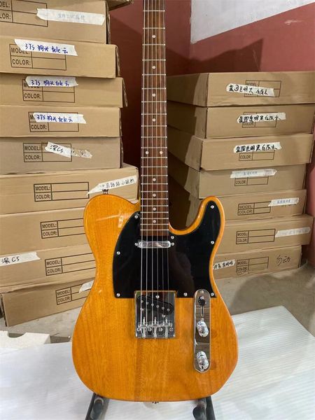 

telecast guitar mahogany body rosewood fingerboard chrome hardware black pickguard guitarra guitars