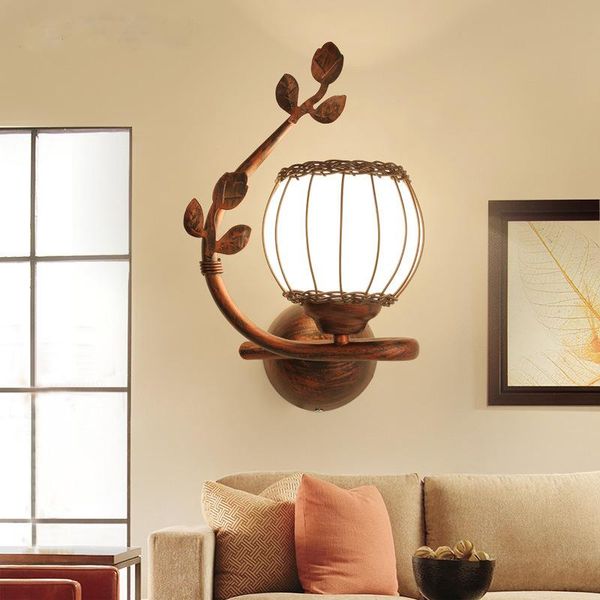 

vintage loft bed wall lamp crystal wall sconce lighting rope glass ball corridor dining room aisle lamp