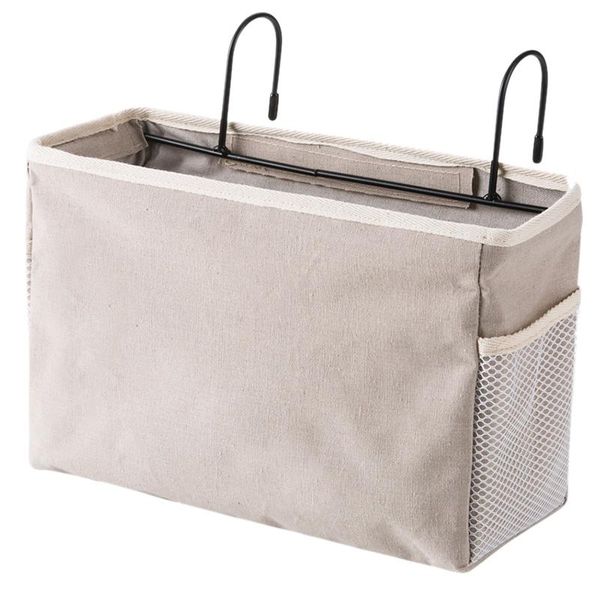 

hanging baskets storage bag basket hook office desk dormitory bedside bed dorm canvas organizer cloth caddy holder magazine phone pocket