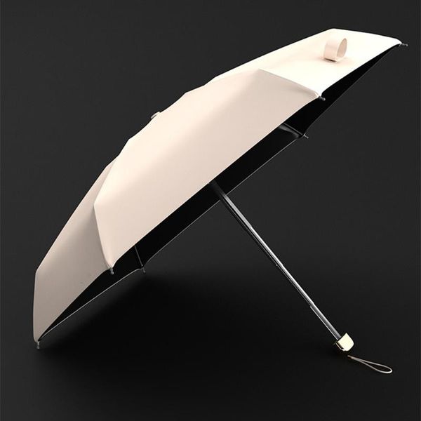 

umbrellas modern elegant mini flat umbrella manual 5 folding luxury anti uv sun protection rain-proof portable pocket o20 21