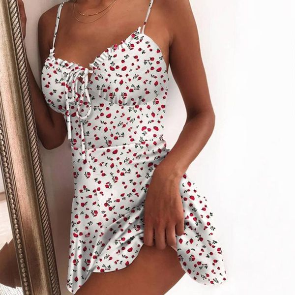 

casual dresses miarhb 2021 summer floral print sleeveless dress for women a-line mini female sundress vestido para mujer, Black;gray