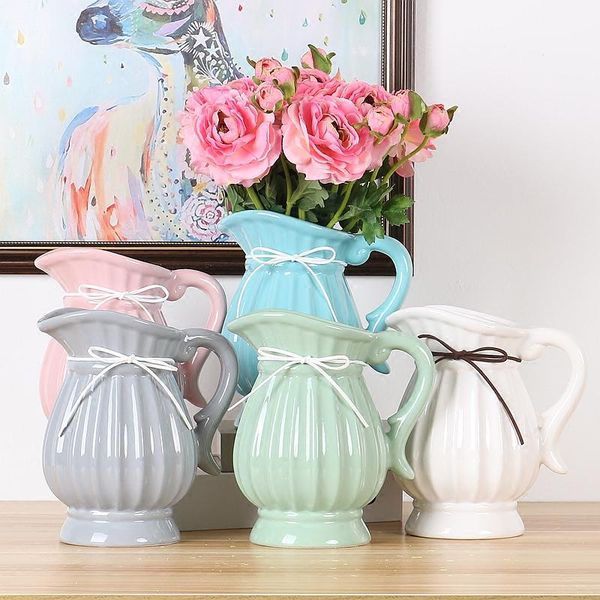

vases vintage vase with handle ceramic home decoration ornament flower for wedding single ear container