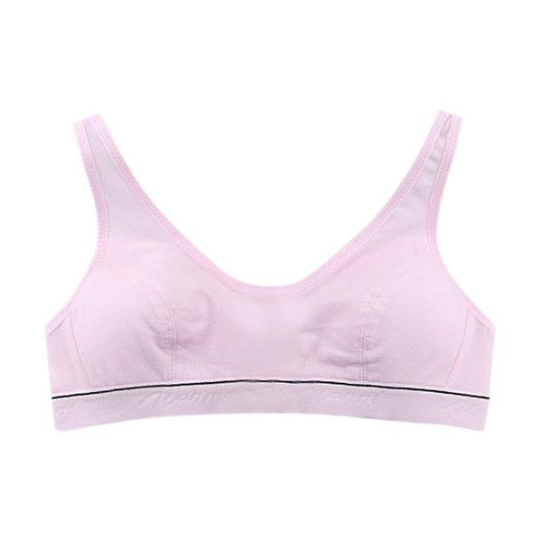 

bras women teens girl cotton push up sport bra wireless solid color underwear padded x3ue, Red;black