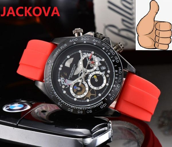 Tutti i quadranti secondari Cronometro al quarzo da lavoro Orologi 43mm Gomma Silicone Big Date President Desinger Popolare classico business switzerland annuale Mens Watches 2022