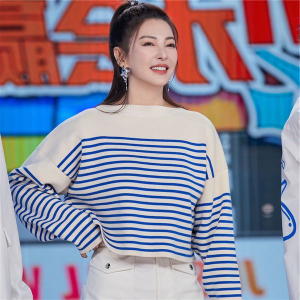 

women's sweaters autumn striped women's pullovers loose knit casual streetwear fashion jumper japanese harajuku ins ras1, White;black