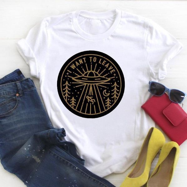 

women ufo night funny clothing fashion print ladies summer t tee female shirt clothes tshirt womens graphic t-shirt, White