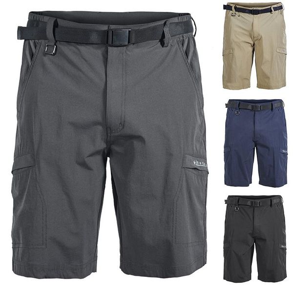 

men's shorts urban military cargo army tactical casual men multi-pocket outdoor waterproof wear-resistant work, White;black