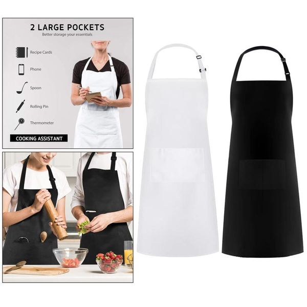 

aprons 70x80cm large adults cooking apron water resistant w/ pocket comfortable bib