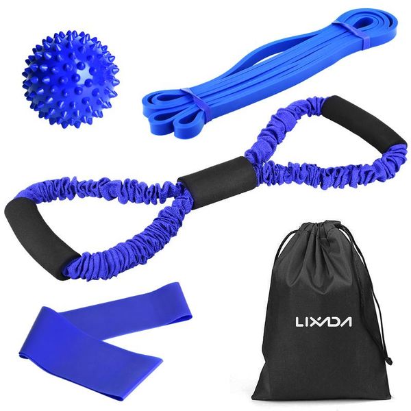 

resistance bands pvc set 8-shaped stretching strap with elastic band exercise for sport gym fitness equipment lixada