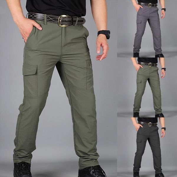 

breathable tactical military casual women pants combat cargo quick drying joggers solid pockets male trousers, Black