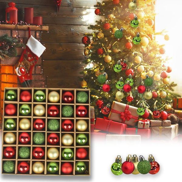 

party decoration 3cm/36pcs christmas ball bright colorful wedding home garden hanging tree diy pendant