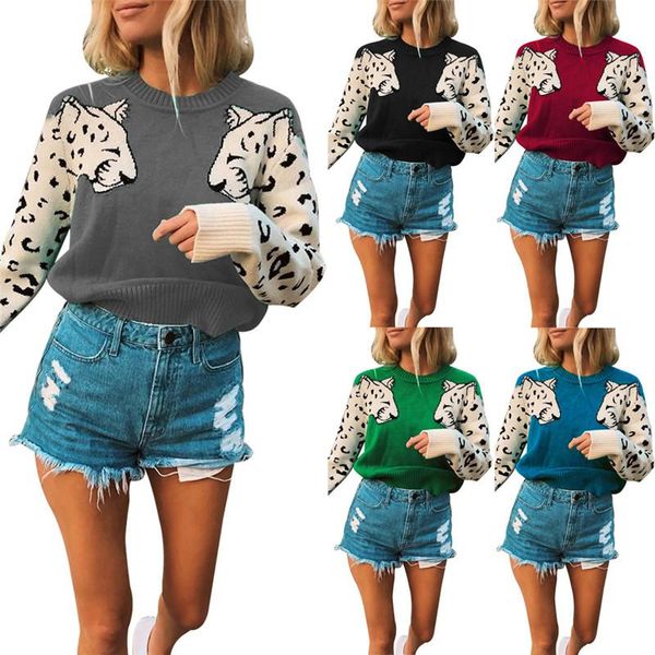 

womens knitted long sleeve sweater ladies casual knit loose jumper pullover, White;black