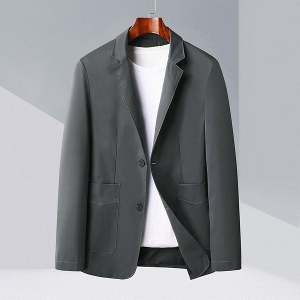 

men's suits & blazers in the autumn of 2021, middle-aged and young suits, fashionable casual coats, solid color single western, White;black