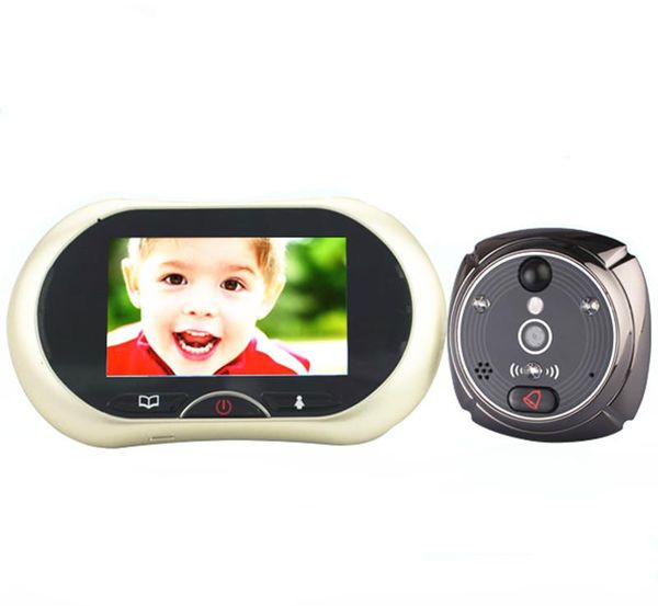 

doorbells 3.7 inch tft monitor 1mp video door phone peephole viewer