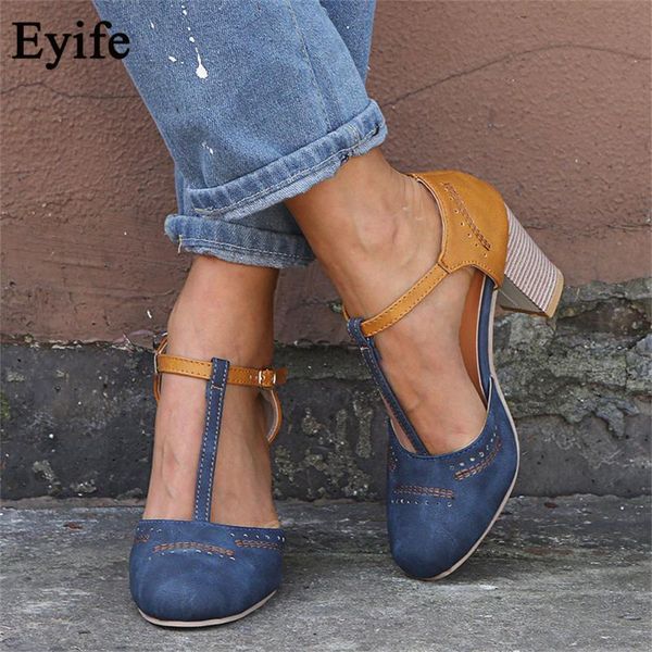 

fashion sandals women 2021 summer thick heel pointed toe buckle strap ladies dress party wedding shoes rhinestone female pumps, Black