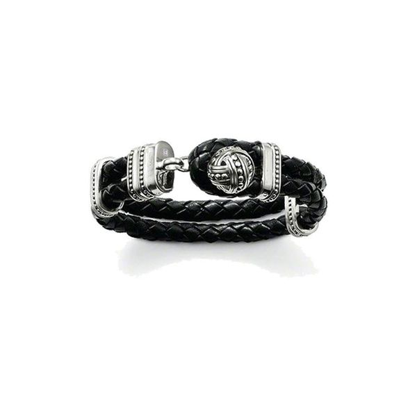 

cuff 16mm black double leather ball bracelets casual/sporty style silver fashion good jewelry for women men gifts, White