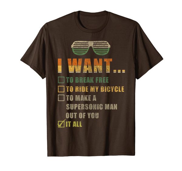 

music lover gift i want it all music t-shirt vintage t-shirt, White;black