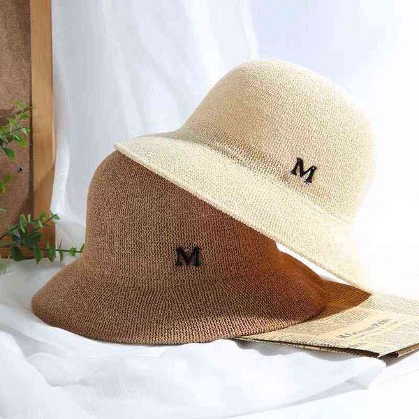 Женские шляпы складные весенние летние моды милые колпачки солнца большие ковшиные шапки G220311