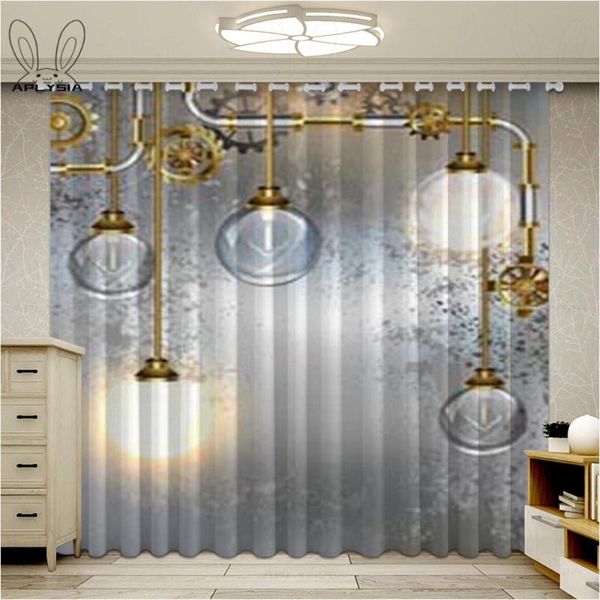 

curtain & drapes grey light bulb curtains for window luxury living room bedroom blackout ultra-thin micro shading cortinas