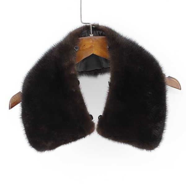 Shzq 100% genuino vero collo di pelliccia di visone uomo cappotto invernale sciarpa accessorio donna giacca collo di pelliccia caffè nero cinese vendita al dettaglio intero H0923