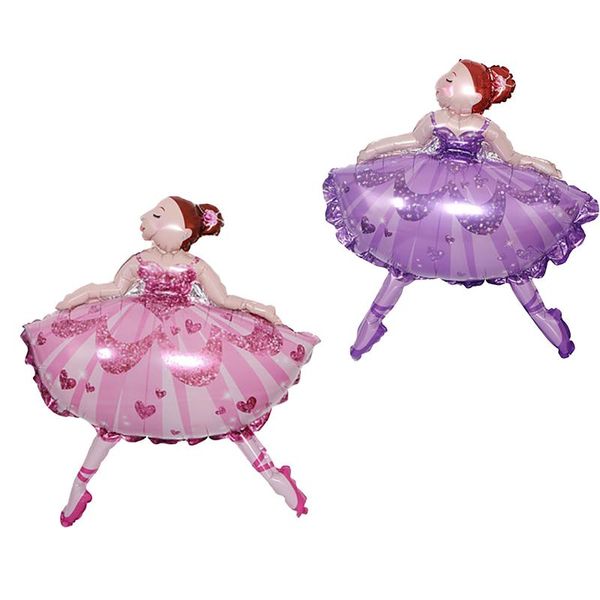 Decorazione per feste Cartoni animati Monster Ballet Girl Palloncini in alluminio Baby Shower Compleanno Giocattoli per bambini Decorazioni per palloncini