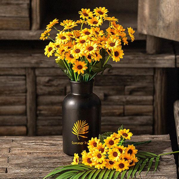 

decorative flowers & wreaths artificial silk flower sunflower bouquet daisy diy for home garden wedding table ts2