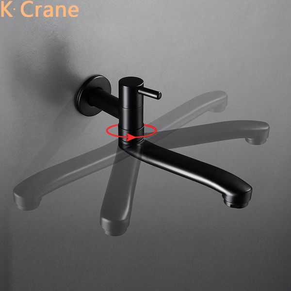 

bathroom sink faucets wall mount black faucet basin swivel tap single cold stainless steel grifo wc balcony mop modern torneira