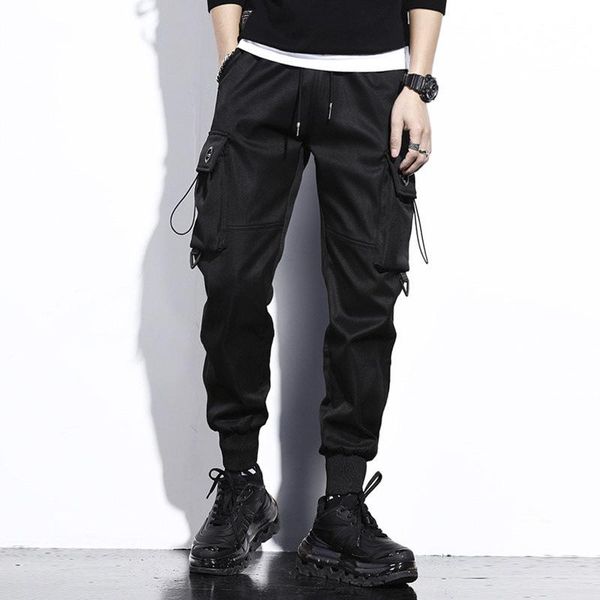 

2021 spring autumn overalls men's trendy brand loose drawstring sweatpants super pants thickened men casual trousers 3xl, Black