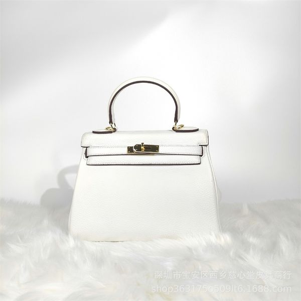 

outlet herme 2021 lychee pattern head leather kellys bag messenger bag women's fashion luxu wan