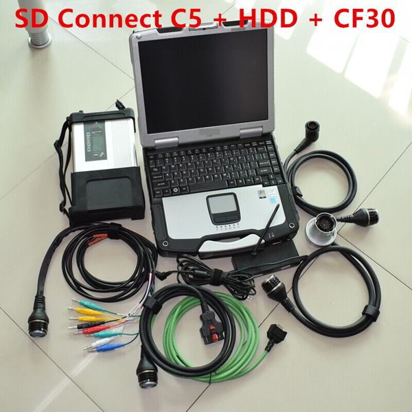 

mb star c5 diagnostic tool mb c5 sd connect dts vediamo for benz car truck diagnostic tool+cf30 laptop