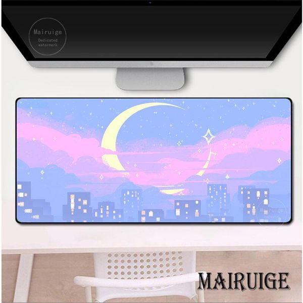 

mouse pads & wrist rests computer girly kawaii mousepad gaming pink large 90x40cm genshin impact mousemat gamer xxl locking edge pc desk mat