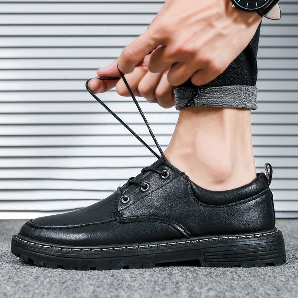 

dress shoes men black small leather lace-up oxford men's business suit