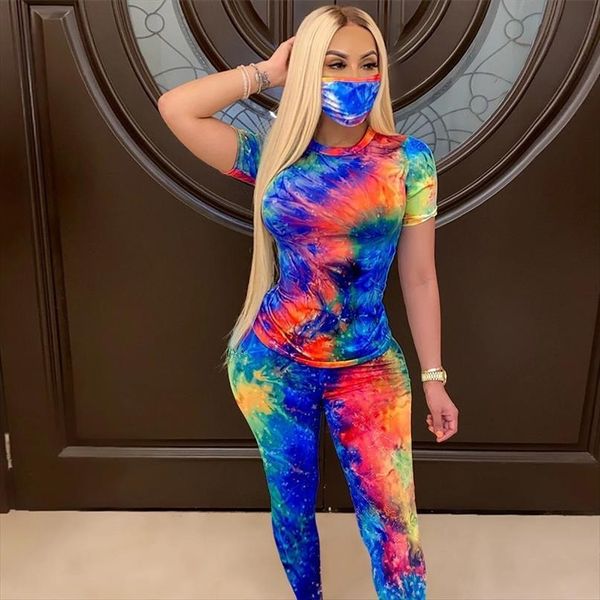 

summer outfit tie dye women tracksuits two piece clothing casual sportswear sweat suit short sleeve and shorts set, Gray