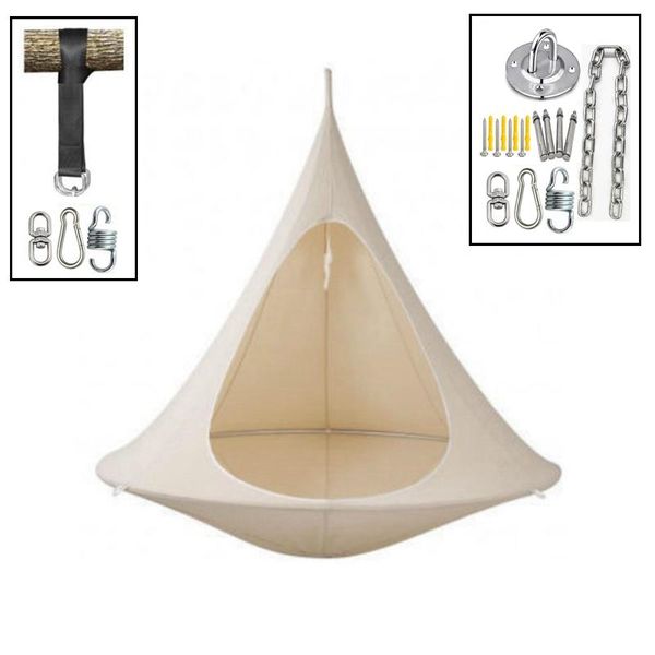 

camp furniture ufo shape teepee tree hanging silkworm cocoon swing chair for kids & adults indoor outdoor hammock tent hamaca patio