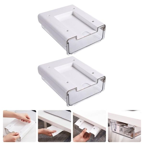 

storage drawers 2pcs under desk stationary container table organizer boxes stand