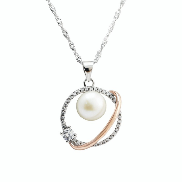 

cross border accessories pearl pendant silver collarbone necklace female fashion all-match temperament diy air tote accessories d2154
