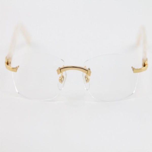 

women rimless frame new glasses women glasses white decoration eyeglasses frames plank gold gold frame c pjgwj, White;black