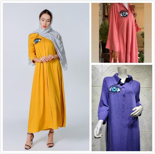 

ethnic clothing eye embroidery african robe malay indonesian female muslim, Red