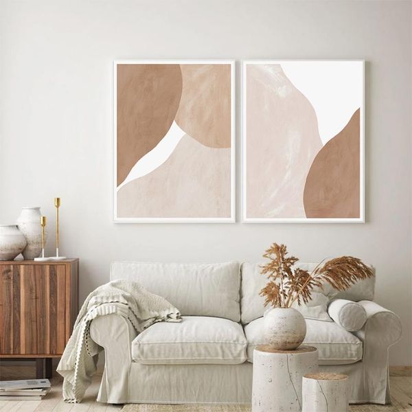 

abstract prints bohemia beige color wall art canvas painting geometric posters prints wall pictures for living room home decor