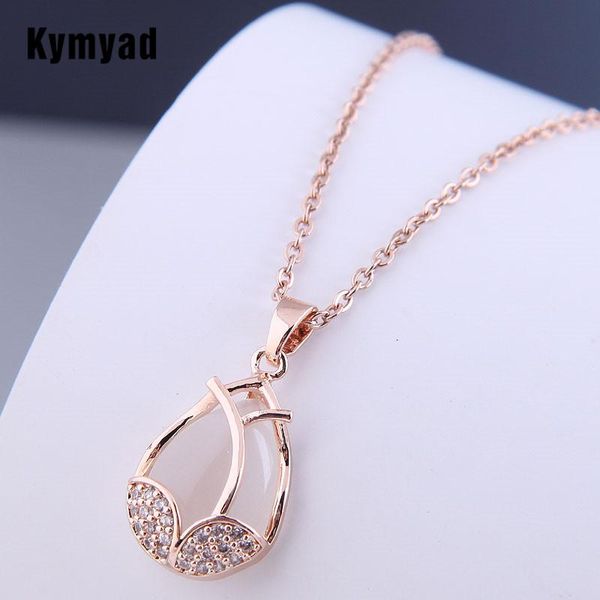 

chokers kymyad korean trendy fashion simple choker necklace for women bijoux femme tulip pendant personality necklaces jewelry, Golden;silver